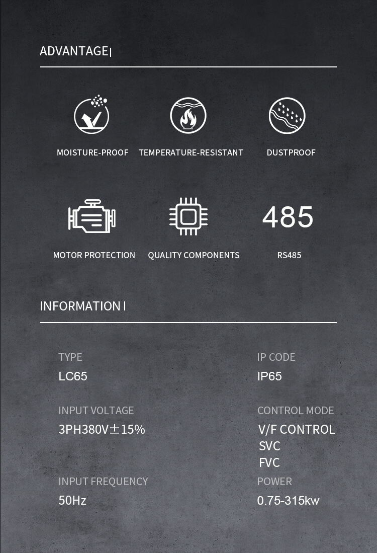 LC65 IP65 High-protection Level Advanced Frequency Converter